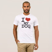 T-shirt J'aime mon chien (Devant entier)