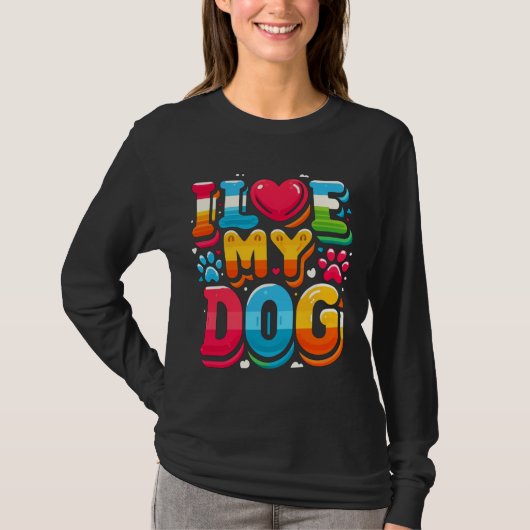 T-shirt J'Aime Mon Chien (Devant)