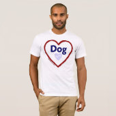 T-shirt J'aime mon chien (Devant entier)