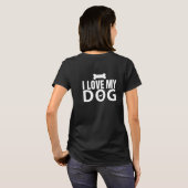 T-shirt J'aime mon chien (Dos entier)