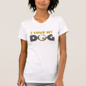 T-shirt j'aime mon chien (Devant)