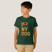 T-shirt j'aime mon chien (Devant entier)