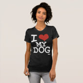 T-shirt J'aime mon chien (Devant entier)