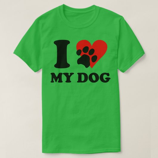 T-shirt J'Aime Mon Chien (Design devant)