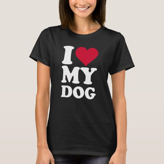 T-shirt J'aime mon chien (Devant)