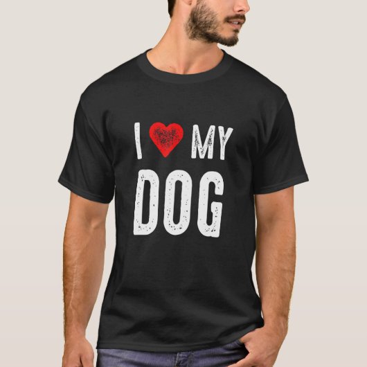 T-shirt J'Aime Mon Chien (Devant)