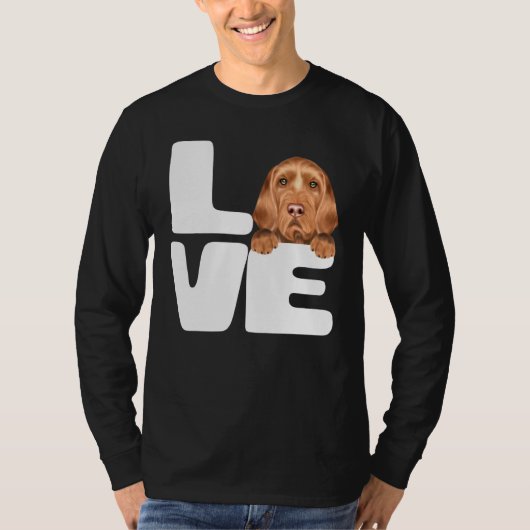 T-shirt J'Aime Mon Chien À poils durs Vizsla (Devant)