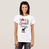 T-shirt J'Aime Mon Chien Airedale Terrier (Devant entier)