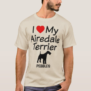 T-shirt J'Aime Mon Chien Airedale Terrier