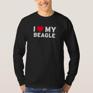 T-shirt J'Aime Mon Chien Beagle Pour Les Propriétaires De