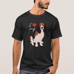 T-shirt J'aime mon chien Brown noir et blanc à capuchon
