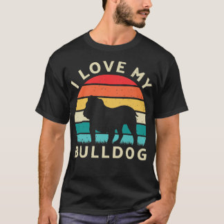 T-shirt J'Aime Mon Chien Chien Chien Chien Chien Chien Adu