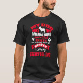T-shirt J'Aime Mon Chien Chien Chien Français Chien Chien  (Devant)