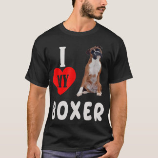 T-shirt J'aime mon chien de garde animal de compagnie Love