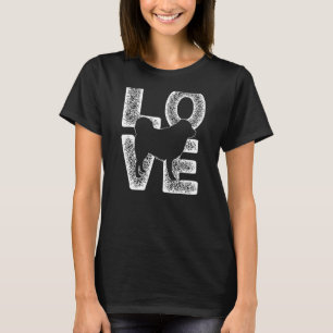 T-shirt J'Aime Mon Chien Espagnol Tibétain Thème Design
