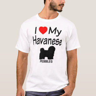 T-shirt J'aime mon chien Havanais