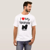T-shirt J'aime mon chien Havanais (Devant entier)