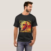 T-shirt J'aime mon chien jaune du Labrador (Devant entier)