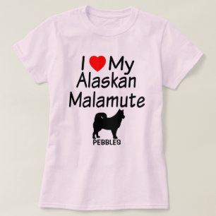 T-shirt J'Aime Mon Chien Malamute D'Alaska