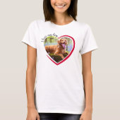 T-shirt J'aime mon chien photo de coeur (Devant)