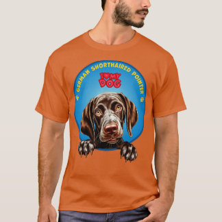 T-shirt J'aime mon chien Pointeur à cheveux courts alleman
