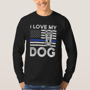 T-shirt J'aime mon chien policier K 9