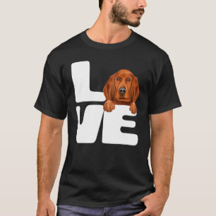 T-shirt J'aime mon chien Redbone Coonhound
