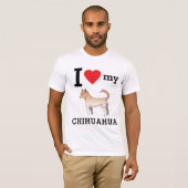 T-shirt J'Aime Mon Chihuahua (Devant entier)