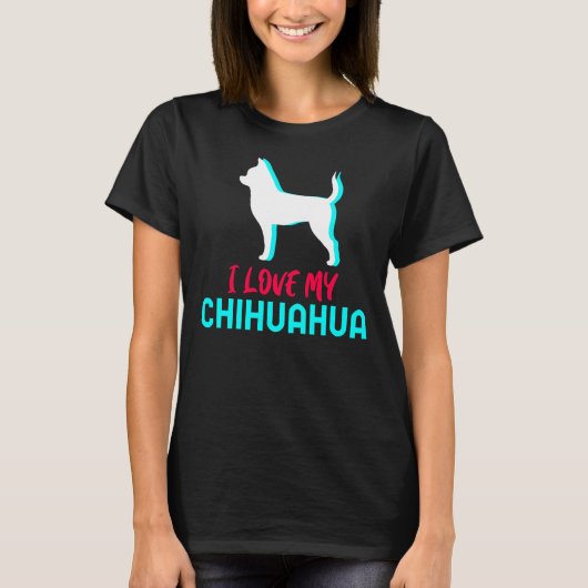 T-shirt J'Aime Mon Chihuahua ! (Devant)