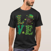 T-shirt J'Aime Mon Chocolat Labrador St Patrick S Day Chie (Devant)