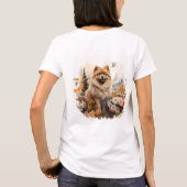 T-shirt J'Aime Mon Chow Chow Portrait Floral Chien (Dos)