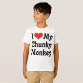 T-shirt J'Aime Mon Chunky Monkey (Devant entier)