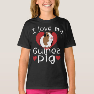 T-shirt J'Aime Mon Cochon De Guinée Amateurs De Cochon De