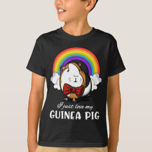 T-shirt J'Aime Mon Cochon De Guinée Mignonne Animal Cavy