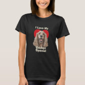 T-shirt J'Aime Mon Cocker Spaniel Chien Chien Chien (Devant)