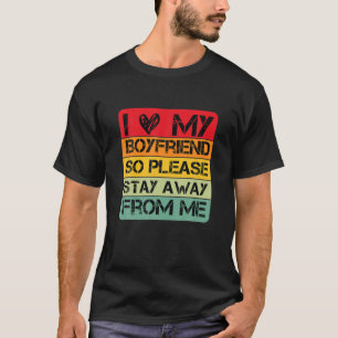 T-shirt J'Aime Mon Coeur De Petit-Ami Alors S'Il Vous Plaî