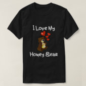 T-shirt J'Aime Mon Coeur D'Ours De Miel (Design devant)