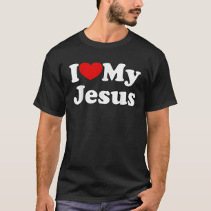 T-shirt J'Aime Mon Coeur Jésus Design Pour Les Chrétiens Q