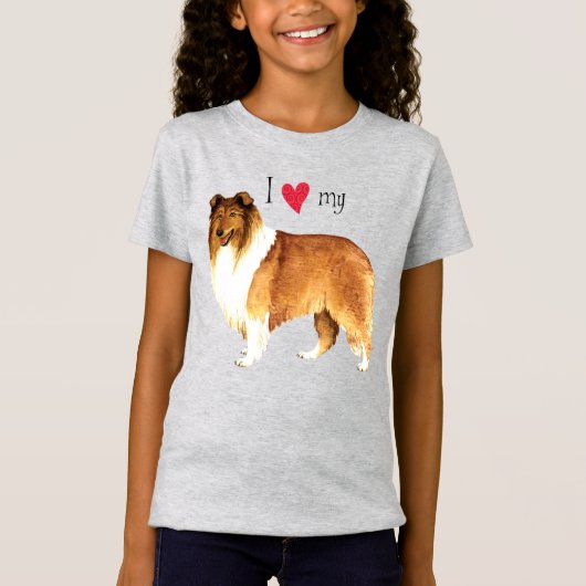 T-Shirt J'aime mon collie (Devant)