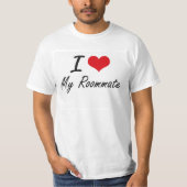 T-shirt J'aime mon compagnon de chambre (Devant)