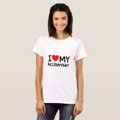 T-shirt J'Aime Mon Comptable (Devant entier)