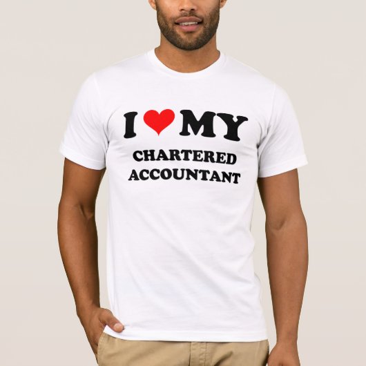 T-shirt J'aime mon comptable privilégiée (Devant)