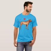 T-shirt J'aime mon Coonhound de Redbone (Devant entier)