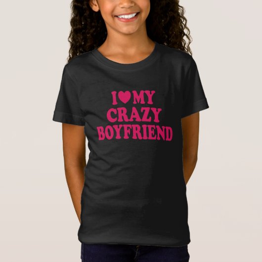 T-Shirt J'aime mon copain fou (Devant)