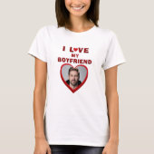 T-shirt J'aime mon copain Photo du coeur (Devant)