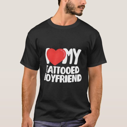 T-shirt J'Aime Mon Copain Tatoué (Devant)