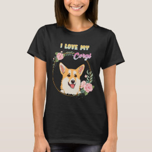 T-shirt J'Aime Mon Corgi Actif