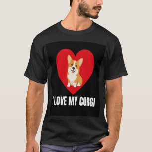 T-shirt J'aime mon Corgi Cadeau pour amateur de Corgi mign