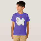 T-shirt J'aime mon coton de Tulear (Devant entier)