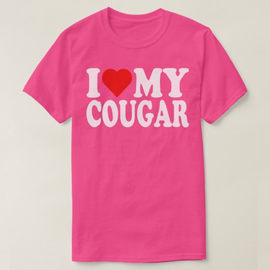 T-shirt J'aime mon cougar (Design devant)